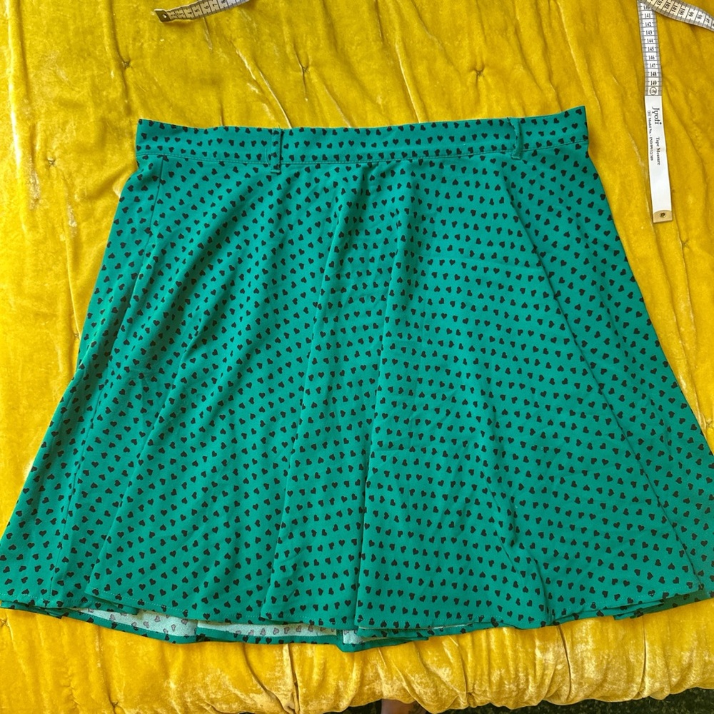 Green Heart Polka Dot Skirt